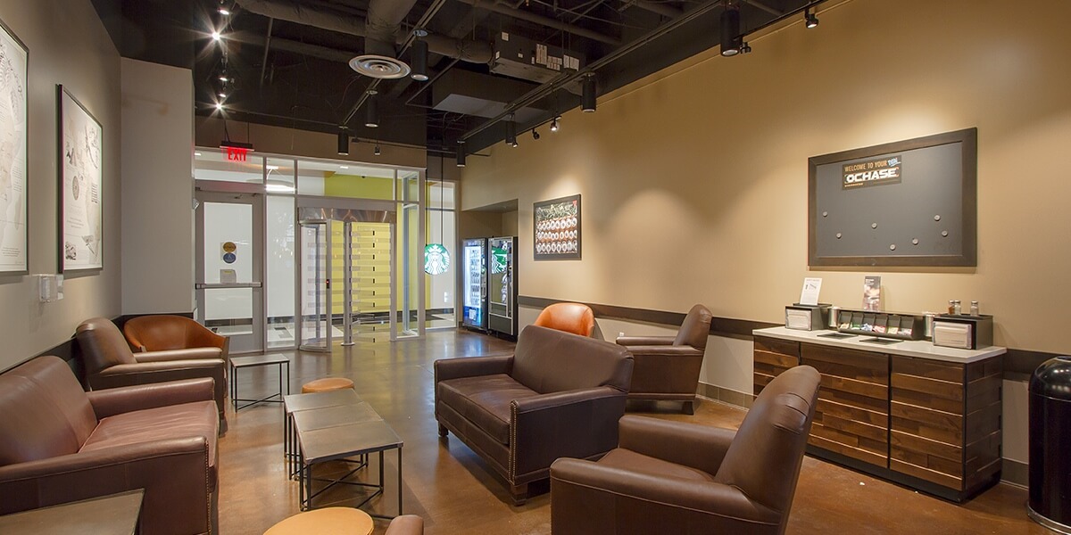 JPMC- Centerpoint Amenity - lounge chairs in sitting area, Tempe, AZ