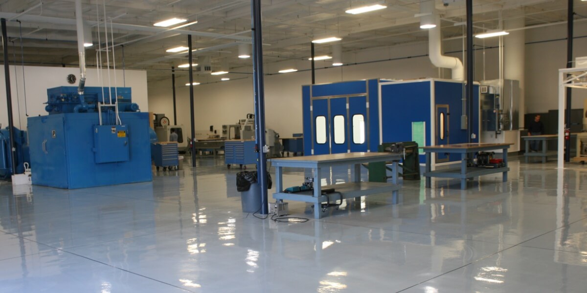 Van Horn Aviation, interior multi-use workspace, factory, Tempe, AZ