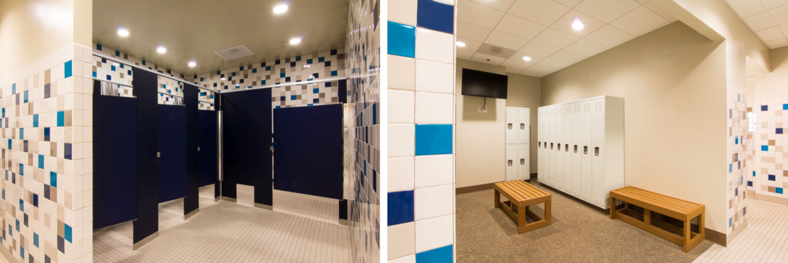 Northwest Valley Family YMCA bathroom and locker room, El Mirage, AZ