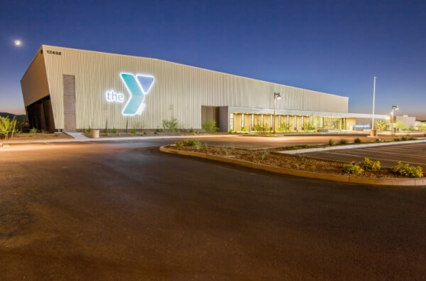 Northwest Valley Family YMCA Exterior at night